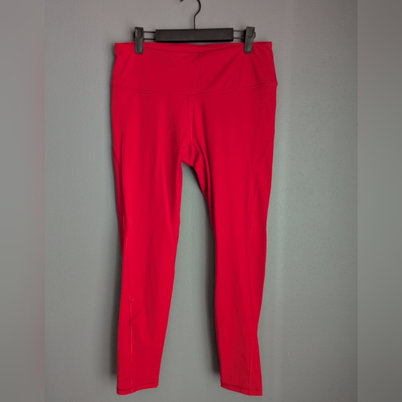Victoria's sport hot red leggings 16x9 x26 Size Large.